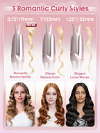 Automatic Curling Iron (Pink, 1.25 inch)