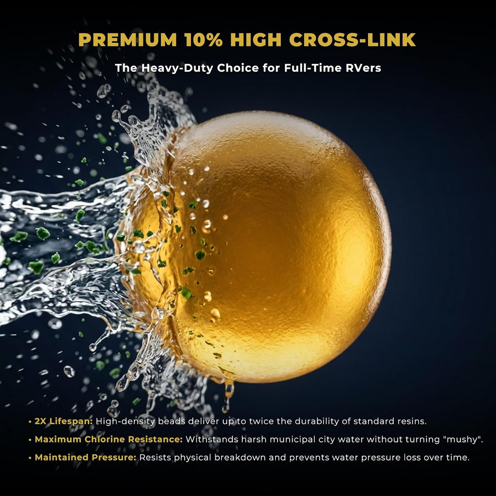 Premium 10% Cross-Link Water Softener Resin (9.5 Lbs)