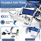 Lightweight Transport Wheelchair for Adults 10KG