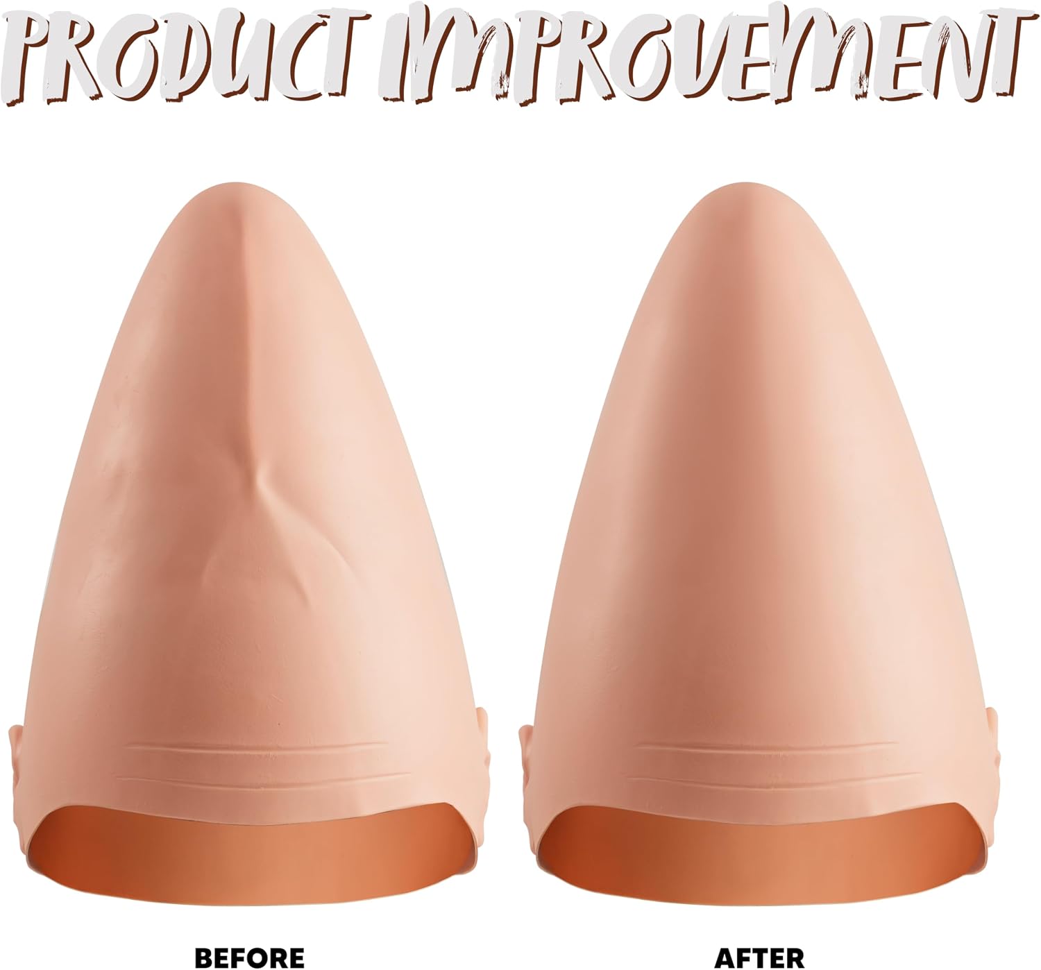 Halloween Cone Bald Head, Latex Bald Wig Cap for Men Woman Adult Kid, Boy Girl Halloween Alien Cosplay Costume