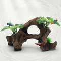 Fish Tank Decorations Artifical Driftwood Cave Aquarium Decoration Ornaments Silk Aquarium Plants for Betta Fish Tank