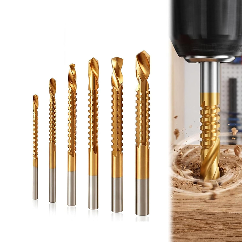 6PCS M35 Cobalt Drill Bit Set, HSS Twist Bits for Stainless Steel，1