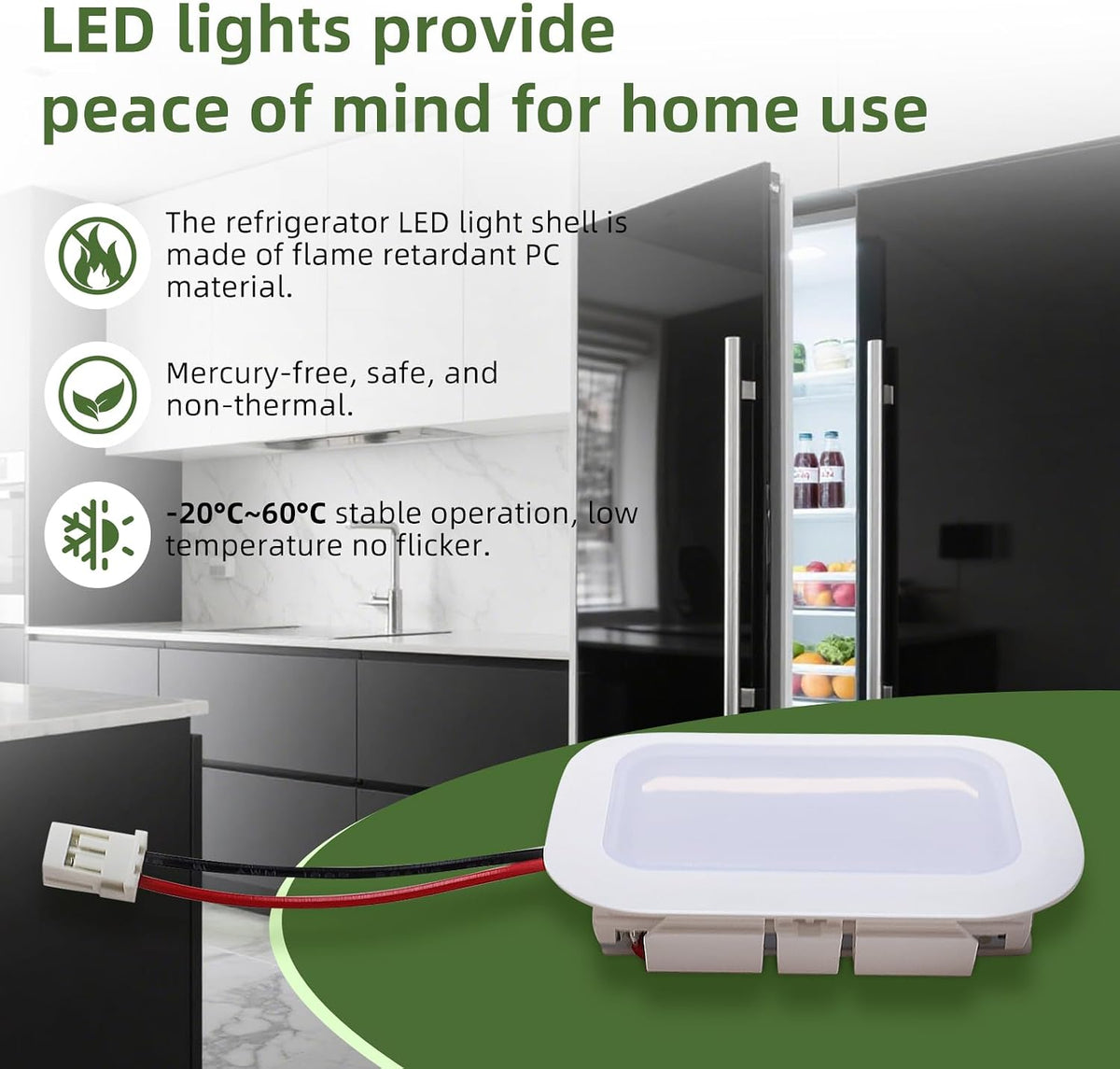 5pc W11483116 Refrigerator LED Light Compatible With Whirlpool KitchenAid Replacement 4961291 AP6990551 PS16221108 EAP16221108