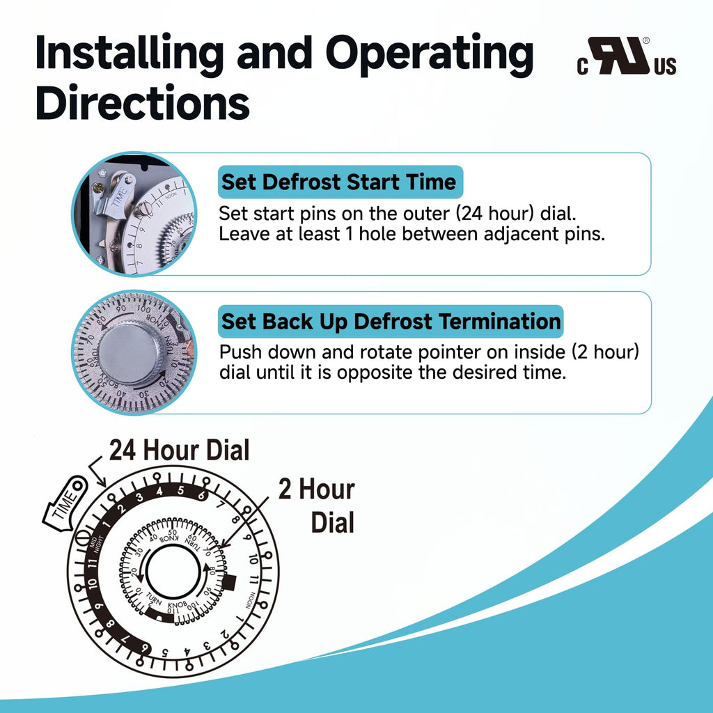 FrigeSwift S8145-20 Commercial Refrigeration Defrost Control Timer