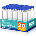 20ML Sterile Vials, Glass Empty Vials for Injection, 20 Pack