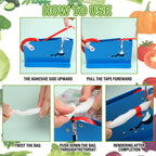 12 Pack Bag Sealer Tape 3/8 Inch Plastic Sealing Tape,100yd,Red