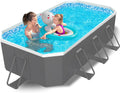 114" Non-Inflatable Foldable Swimming Pool for Family, Portable Above Ground Pool for Adults & Kids, Easy Setup for