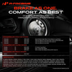 A-Premium Front Vented and Rear Solid Brake Rotors and Ceramic Pads Kit