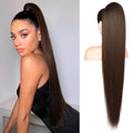Ponytail extension, 36 Inch Long Straight Drawstring Ponytail Synthetic Hairpieces Fake Pony Tails Natural Soft Clip