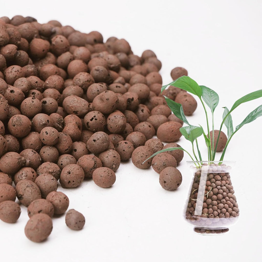 10 lbs LECA Clay Pebbles for Plants, 4-16mm LECA Balls for Indoor Plants Drainage, Hydroponics, Aquaponics, Natural