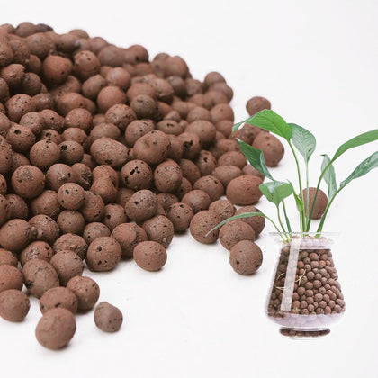 10 lbs LECA Clay Pebbles for Plants, 4-16mm LECA Balls for Indoor Plants Drainage, Hydroponics, Aquaponics, Natural