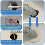 5Pcs Self-Adhesive Split Flange for 1" Pipe, ABS Round Escutcheon Plate