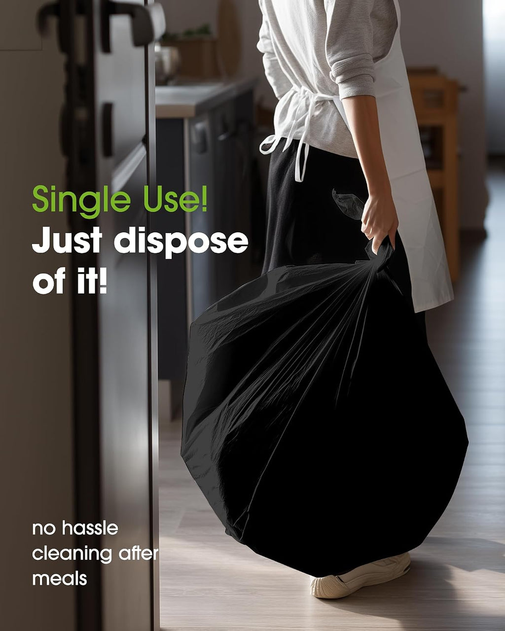 20 Pack Black Disposable Plastic Tablecloth 54x108 Inch