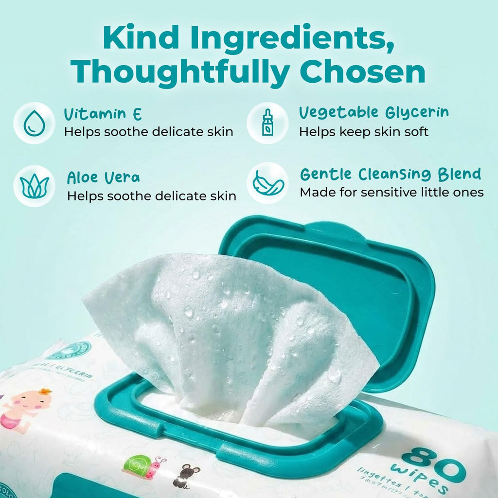 WipeEssentials Baby Wipes for Newborn Care, Unscented - 3 Pack 240 Count | Water-Based, Alcohol-Free Gentle Diaper