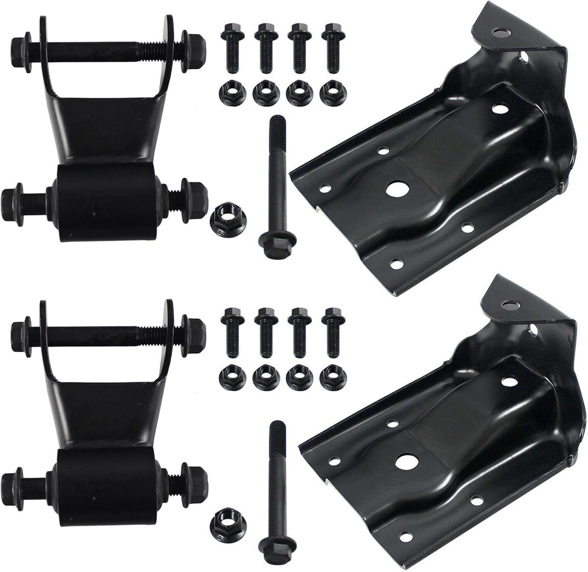 722-032 722-029 Rear Leaf Spring Hanger Bracket Shackle Kit For 1999-2013 Chevy Silverado 1500 GMC Sierra 1500 K150383 K150381 22820716 12474021