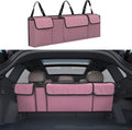 Car Trunk Organizer, Backseat Hanging Large Storage with Adjustable Straps,Waterproof PVC Collapsible Cargo Bag, Car