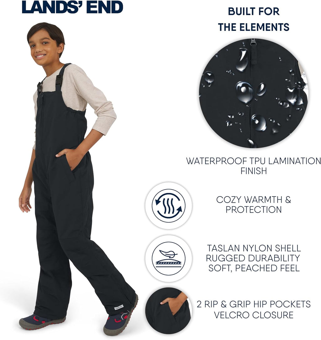 Unisex Kids Squall Waterproof Adjustable Insulated Iron Knee Snow Bib Overalls