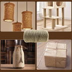 Hand Woven Jute Cord 656 Feet 3mm Multipurpose Horticultural Natural Twine Suitable for Gift Wrapping Handicrafts