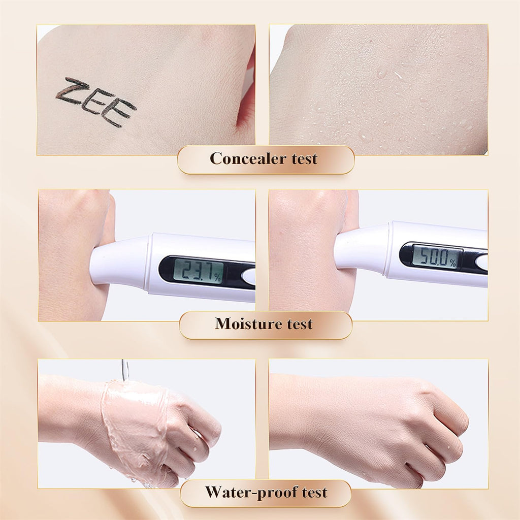 Cushion Foundation Concealer Full Coverage CC Cream 2PCS MediumDeep