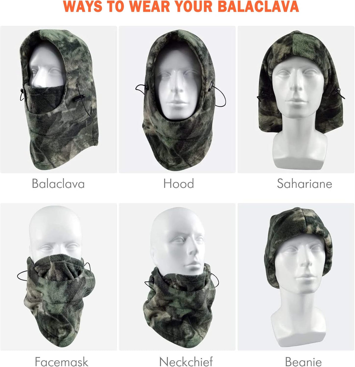 Hunting Face Mask Camo Balaclava Hunting Gear for Men Women | Hunting Gifts for Men, Deer & Duck Hunting Accessories