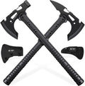 Tactical Hatchet Axe 2 Pack - Portable Tomahawk with Sheath | Multi-Functional Survival Axes with Hammer and Spike