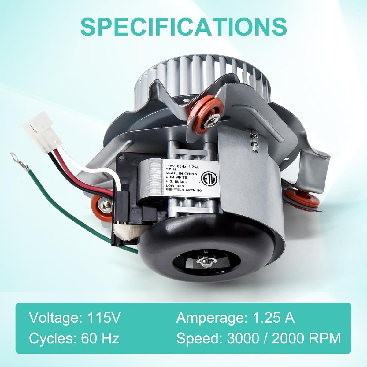 Furnace Draft Inducer Motor Assembly Replace Carrier Bryant Payne 326628-761, 347822-761, 349336-761, Packard 66761 Furnace Blower Motor Bryant Furnace Parts