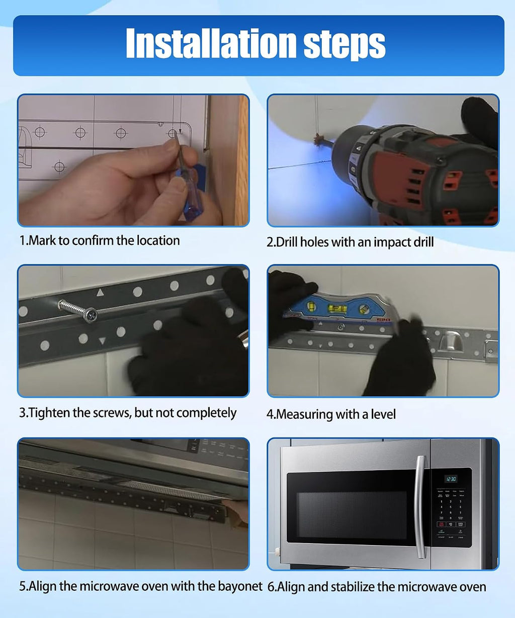 DE70-00561A Microwave Mounting Plate Bracket with Hardware Screws Kit