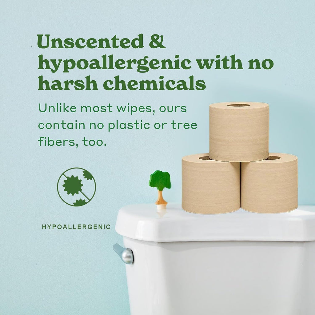 Tree Free Toilet Paper, Unbleached, Plastic Free, 12 Rolls