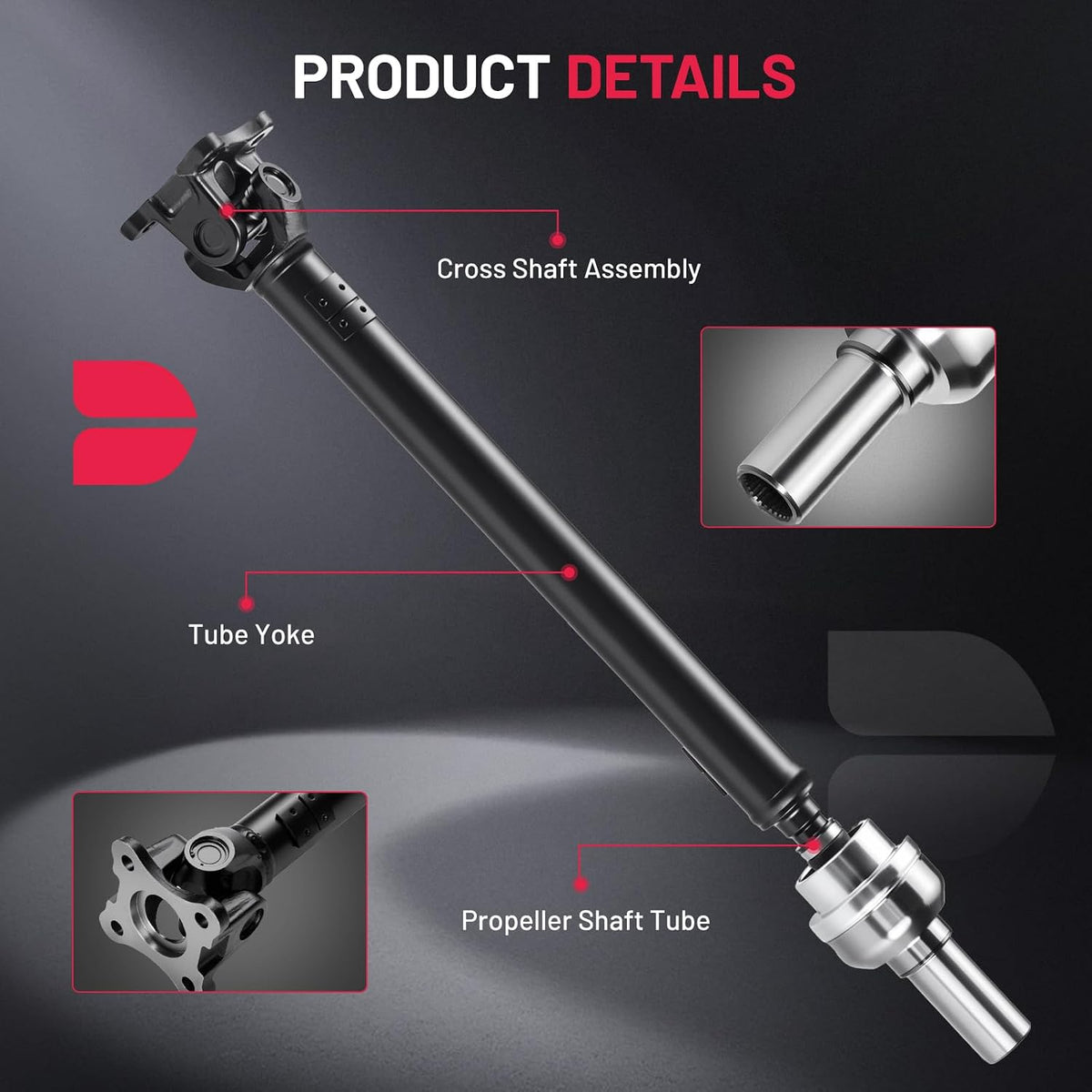 BDFHYK 938-150 Front Drive Shaft Assembly Compatible with Dodge Ram 1500