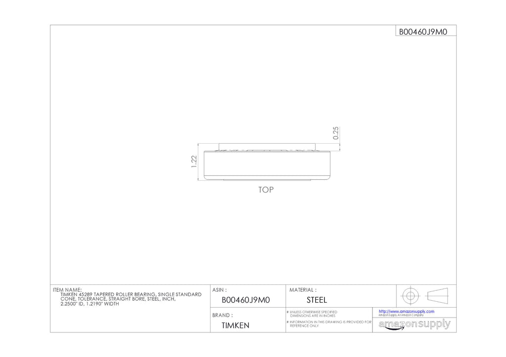 Timken Tapered Roller Bearing Cone - 45289