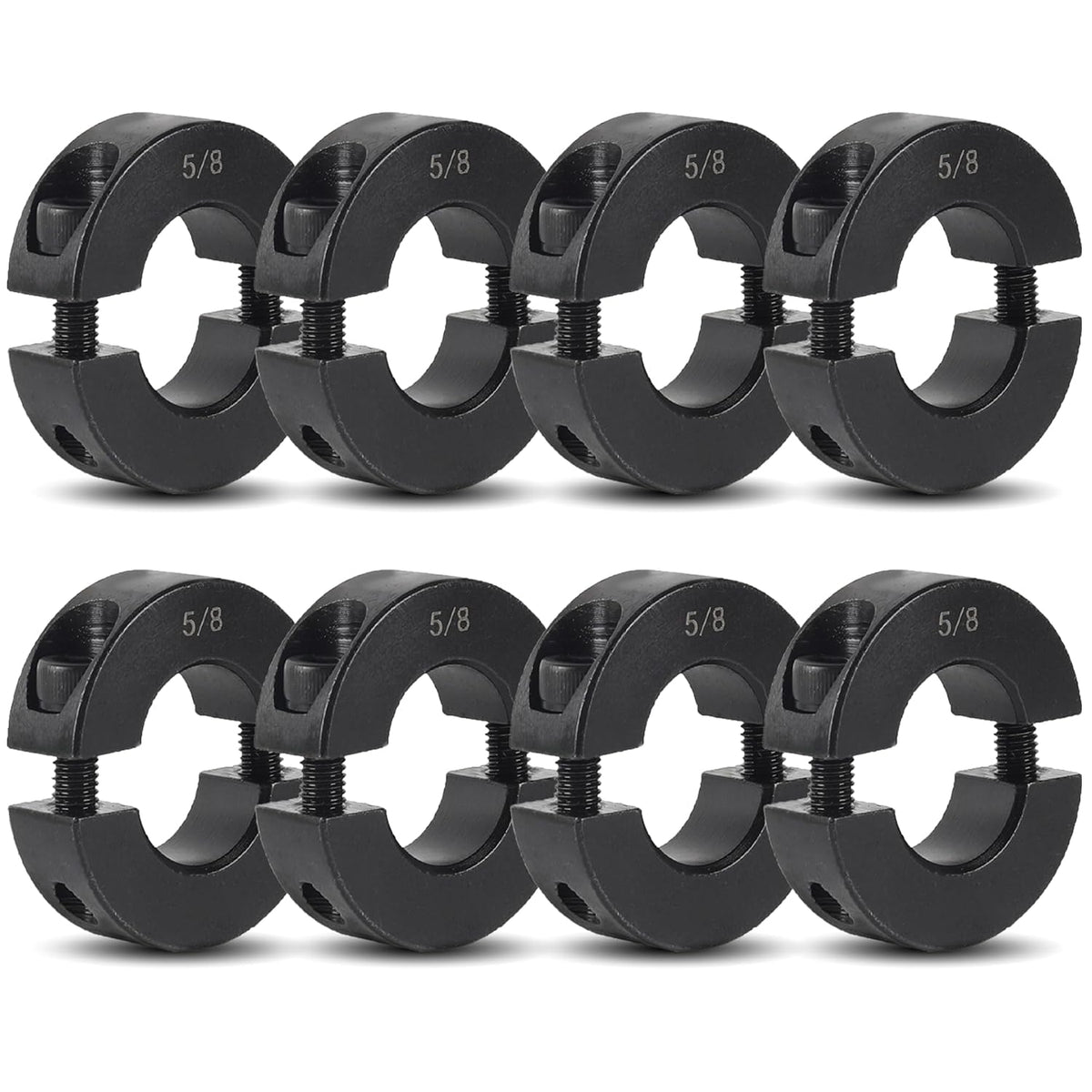 TonGass 5/8" Bore Double Split Clamp-On Shaft Collar Screw Set