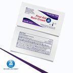 First Aid Burn Cream - Burn Ointment For Minor Cuts, Wounds, Burns - Single Dose Water-Based Formula with