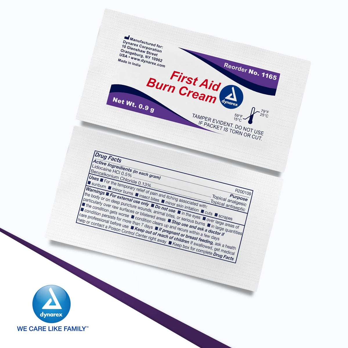First Aid Burn Cream - Burn Ointment For Minor Cuts, Wounds, Burns - Single Dose Water-Based Formula with