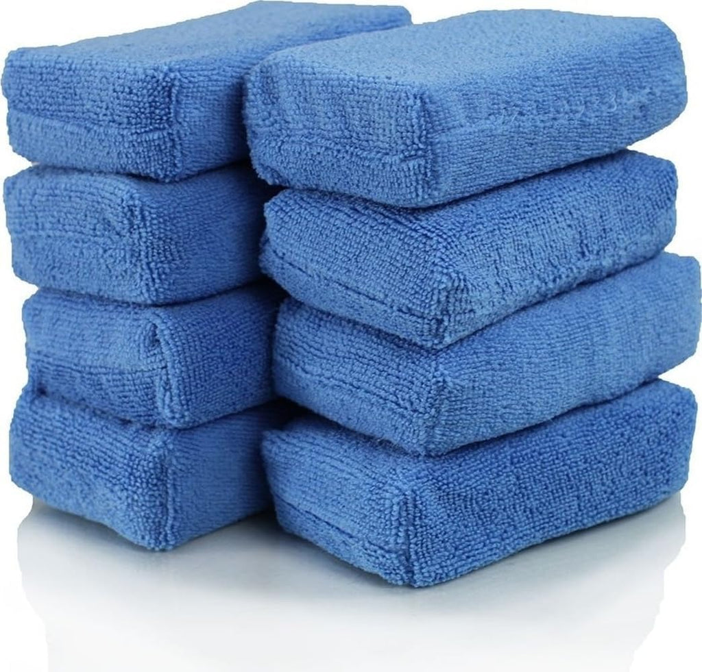 Premium Microfiber Applicator Pads, Soft Foam Core, 8 Pack | Ultra-soft foam-core pads apply sealants, dressings and