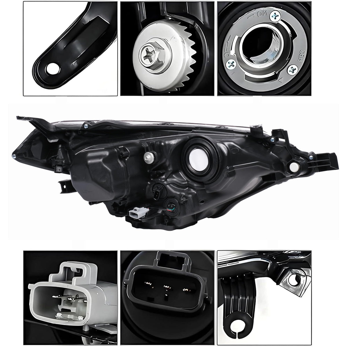 Projector Headlights Assembly Compatible with 2014 2015 2016 Toyota Corolla