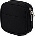 Small Tech Pouch Travel Organizer Bag for Charger,Cables,Power Bank Black | 4 inch mini carry storage case for