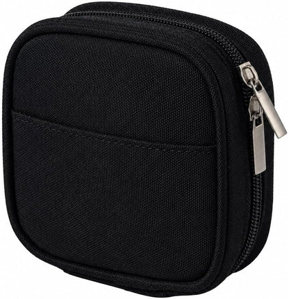 Small Tech Pouch Travel Organizer Bag for Charger,Cables,Power Bank Black | 4 inch mini carry storage case for
