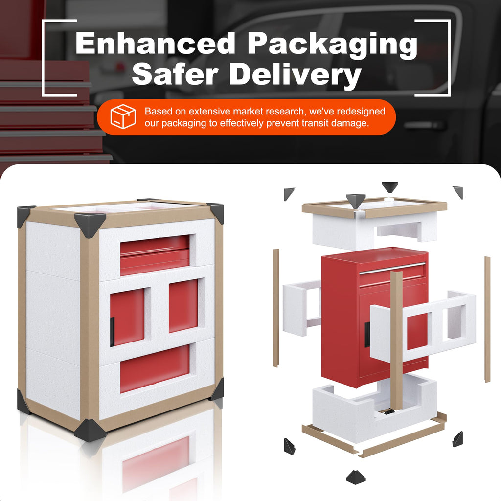 5-Drawer Rolling Tool Chest Red