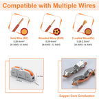 60 Pcs Lever Wire Connectors,1 Conductor Compact Splicing Wire Connectors