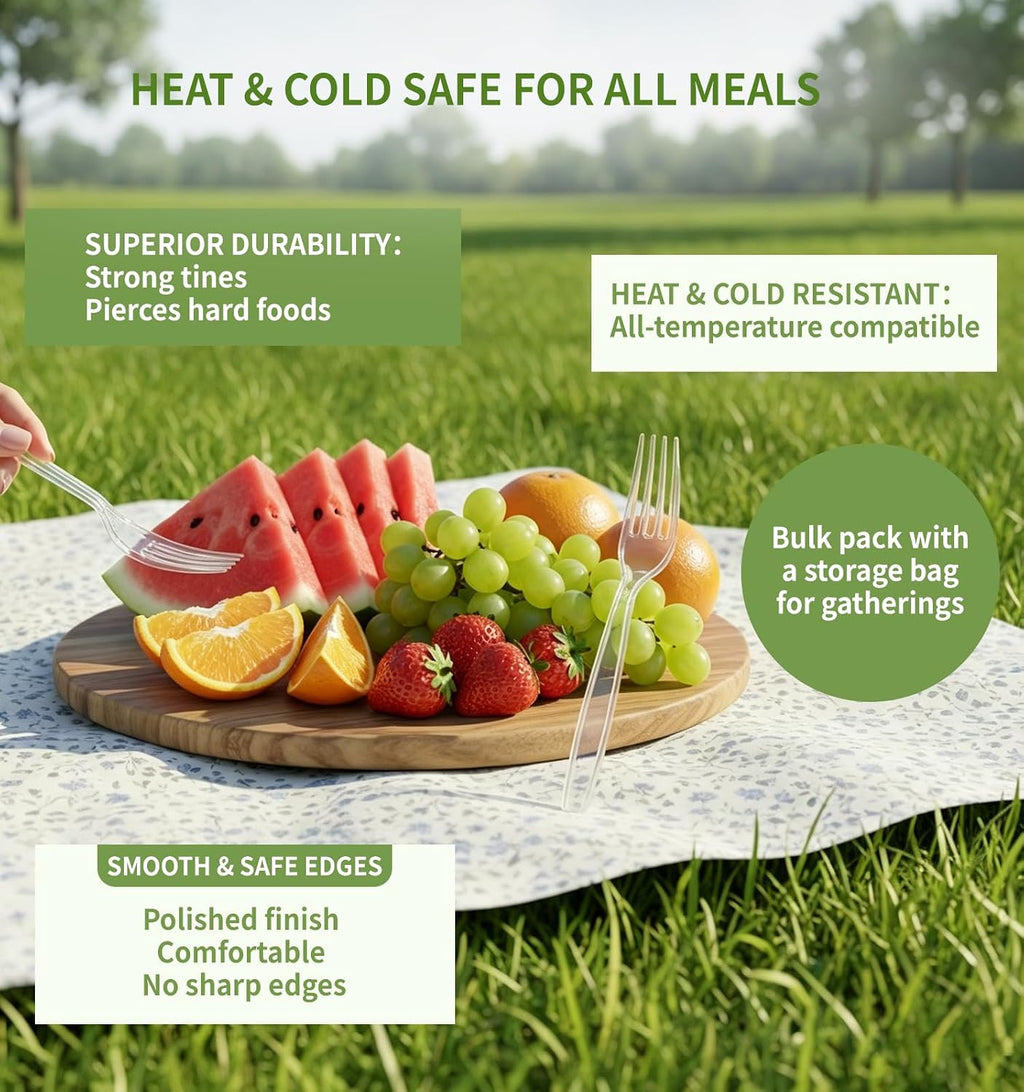 390 Count Extra Heavy Duty Clear Plastic Silverware
