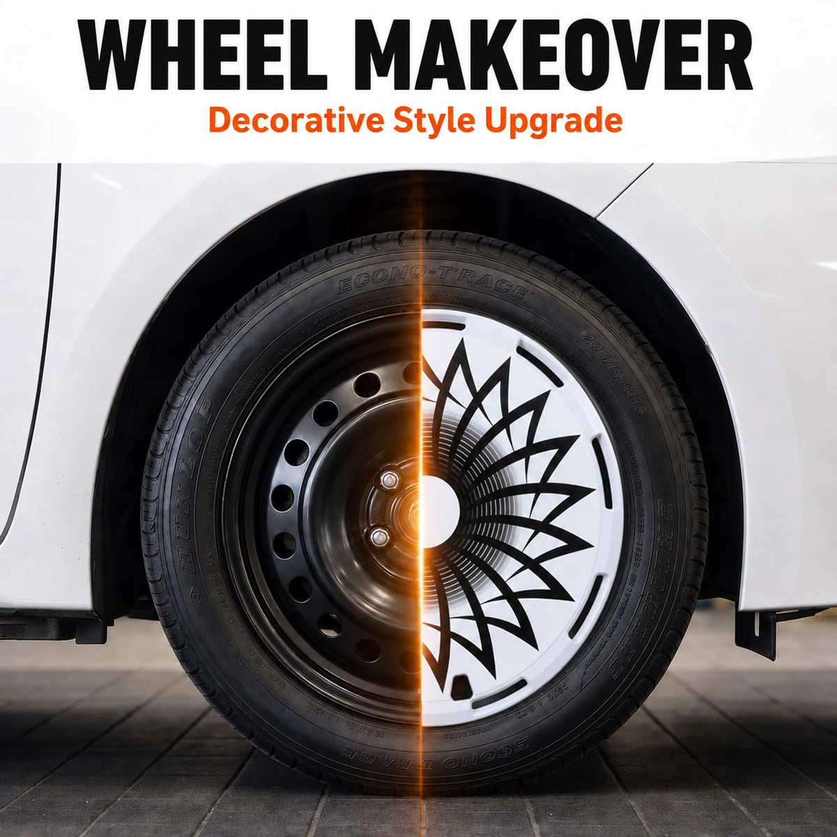Universal 15 Inch Hubcaps Replacement, Aero disc Full Coverage Wheel Covers