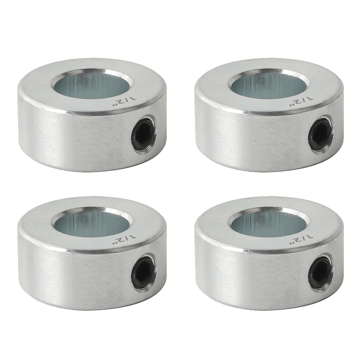TonGass Screw Style Zinc Plated Carbon Steel 1/2" Bore Shaft Collar Set