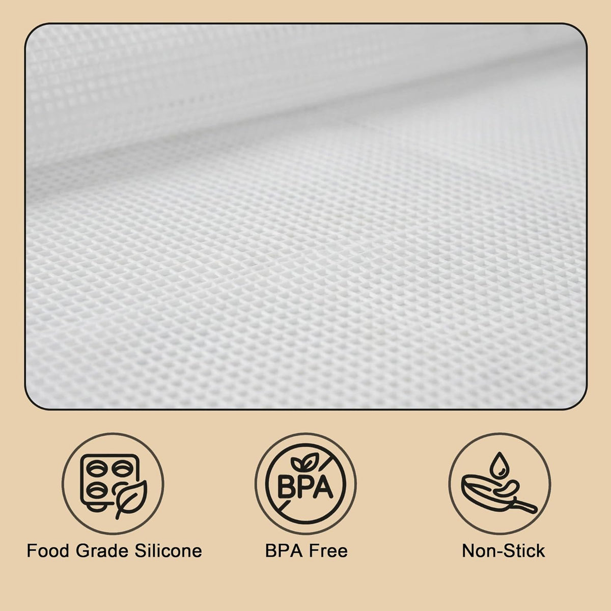 12-Pack Silicone Dehydrator Sheets 14x14 Inch, SGS Certified Food Grade, Nonstick Reusable Tray Liners, Accessories