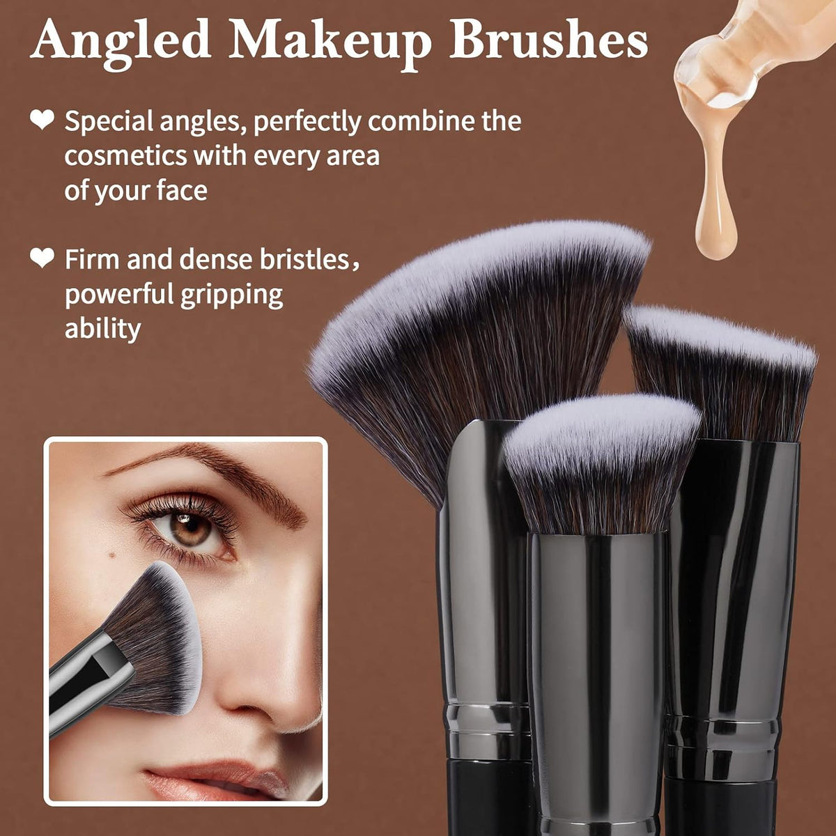Makeup Brushes, 25pcs Makeup Brush Set Premium Synthetic Concealer Blush Foundation Eyeshadow Brush Professional Make