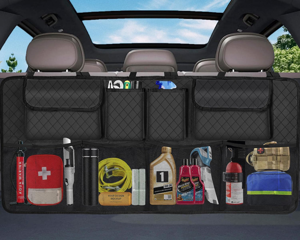Car Trunk Organizer and Storage, Large Capacity Backseat Hanging Storage Accessories, Backseat Car Organizer for