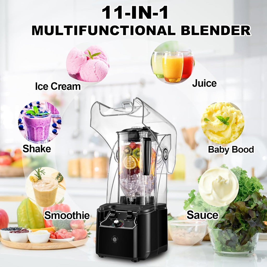 Professional Commercial Blender with Quiet Shield Enclosure 2200W
