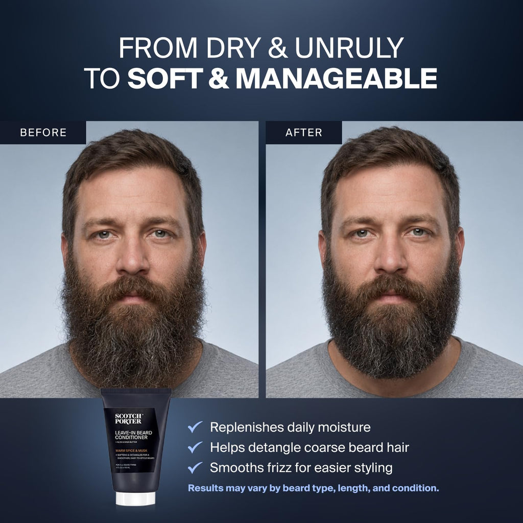 Restorative Leave-In Beard Conditioner, Warm Spice & Musk