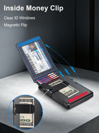 Wallet for Men RFID Blocking Wallet for 10-12 Cards Slim Minimalist Wallet