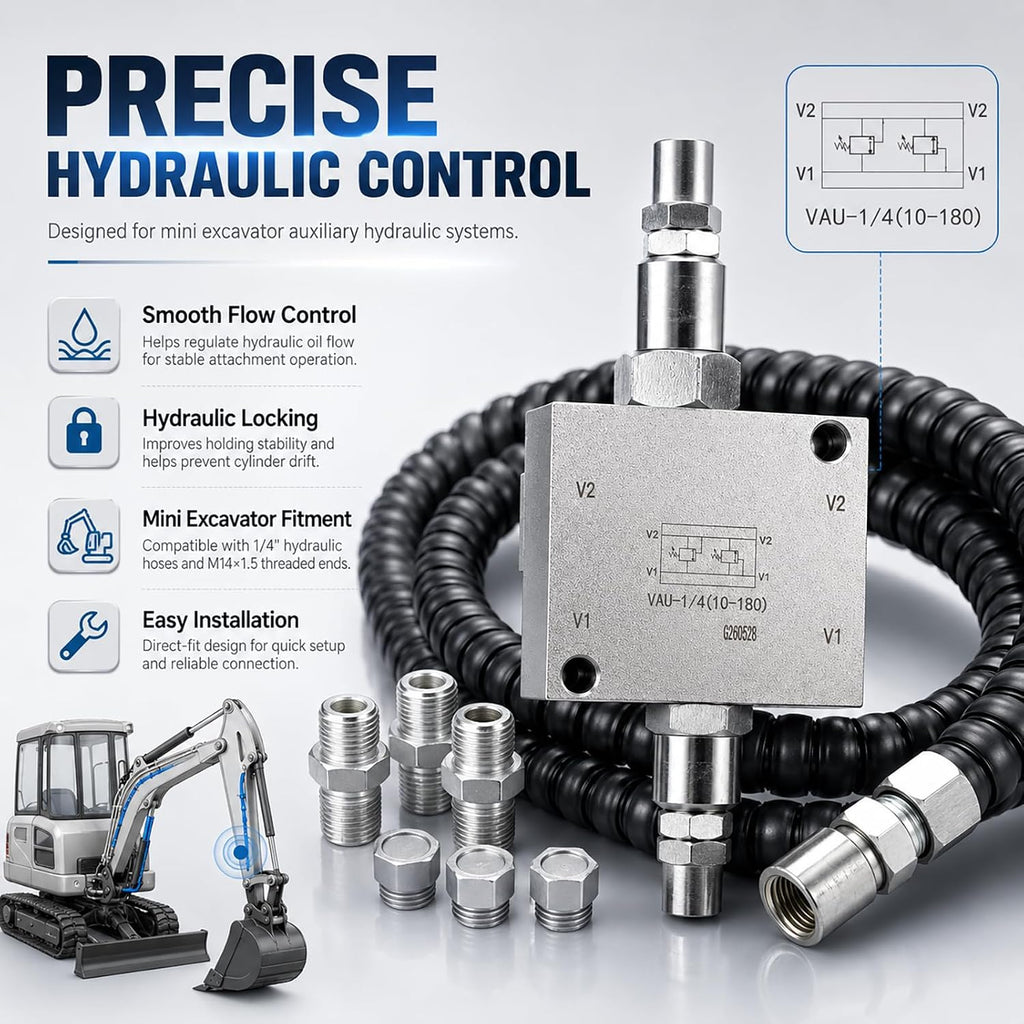 Mini Excavator Cushion Valve Kit Hydraulic Swivel Motor Buffer Valves