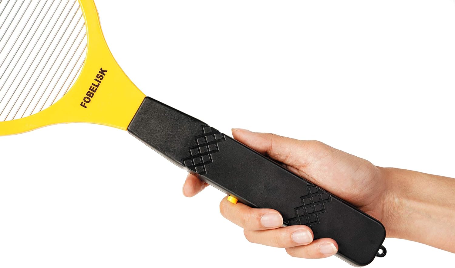 Electric Fly Swatter Racket for Mosquito and Flying Insect Control | Portable Design, Indoor/Outdoor Use, Camping
